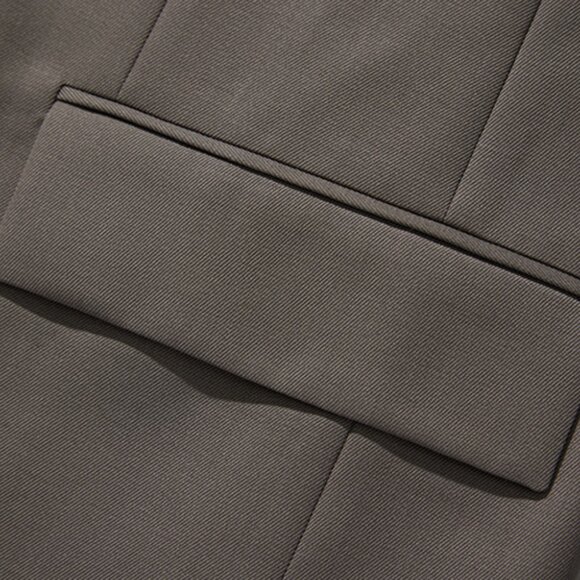 CHICJOC Classic Timeless Elephant Gray Wool Blazer Size 38 - Picture 9 of 16